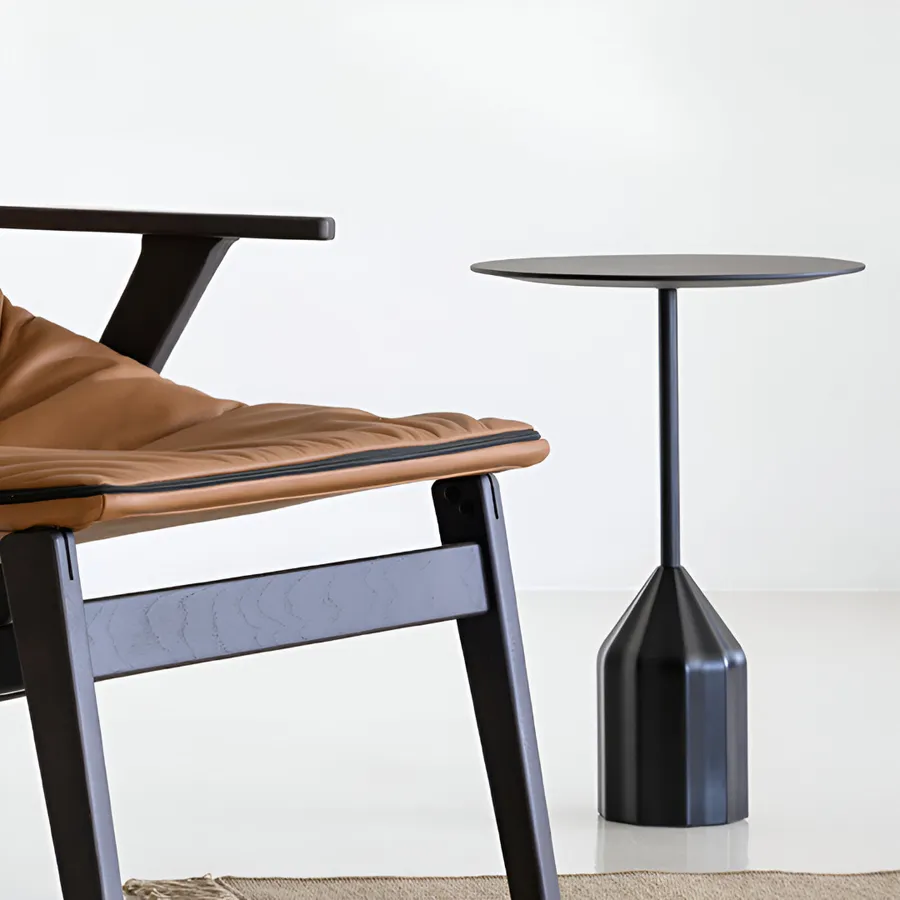 ひでお様限定！【Viccarbe】BURIN TABLE ブラック120Φ Viccarbe Burin table, 120 cm, black - lacquered black