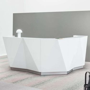Mdd furniture alpa reception desk white haute living