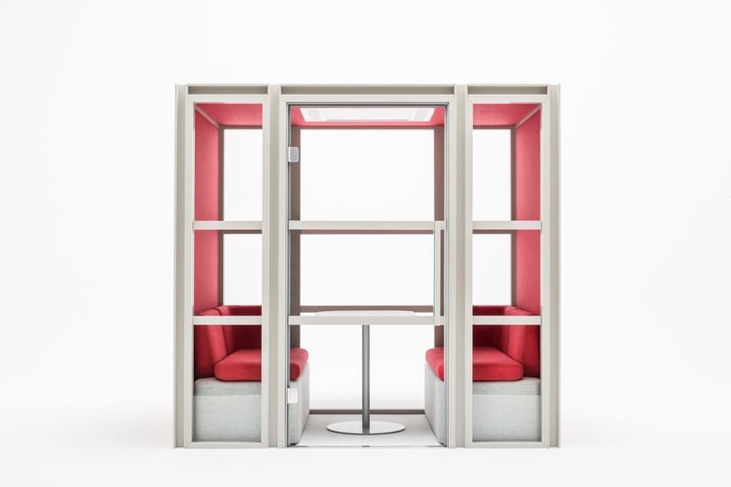 Mdd furniture hako acoustic pod red front haute living