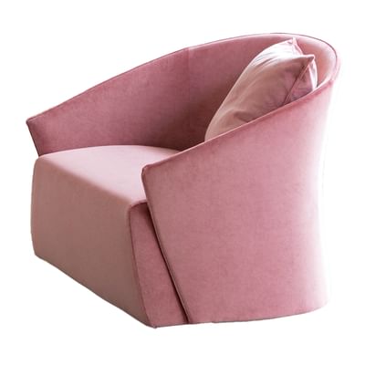 Saba bustier swivel armchair pink thumbnail