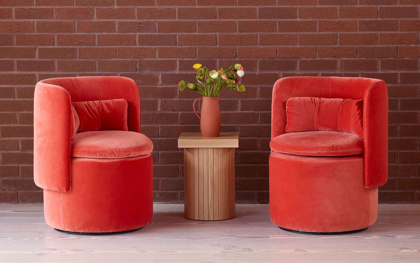 Scp furniture group cocktail chair two red haute living