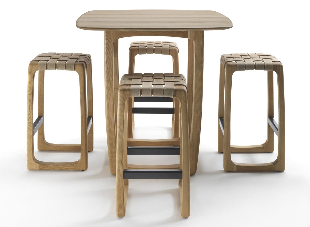 Riva 1920 bungalow bar table with chairs haute living